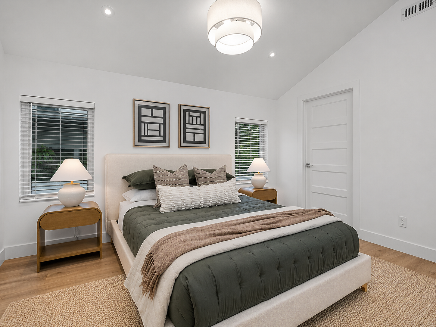 Master bedroom from foot of bed - 2807 S 14th Ave, Ozark, MO home staging