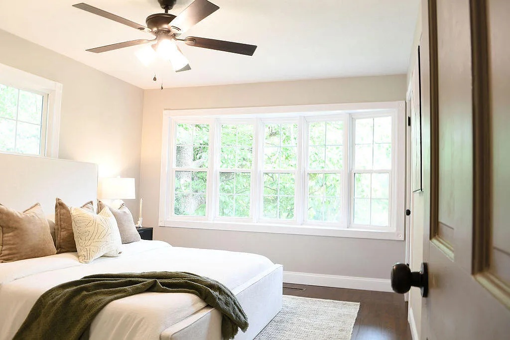 Primary bedroom after vacant home staging on West Ellison Drive, Springfield, MO